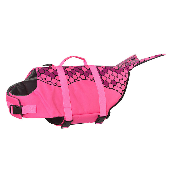Pink scale pattern FinFloat shark fin pet life jacket